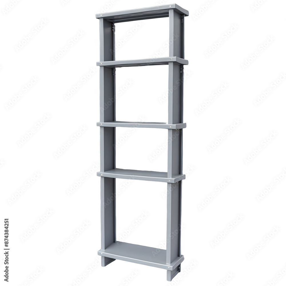 Aufkleber The garage shelf is made of sy grey material and has adjustable shelves to accommodate different sized objects..