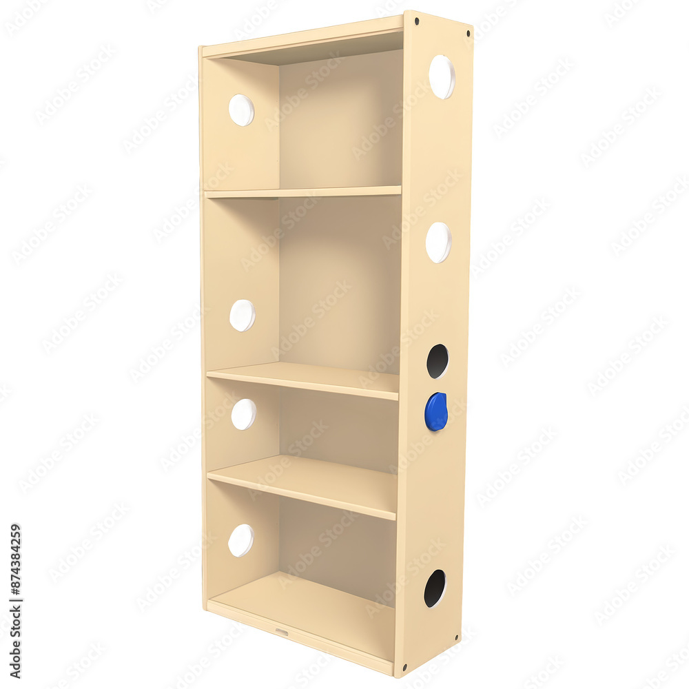 Aufkleber A practical and customizable storage option consisting of a beige board with uniform holes allowing for quick and easy organization of various items..