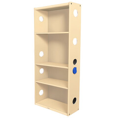 A practical and customizable storage option consisting of a beige board with uniform holes allowing for quick and easy organization of various items..