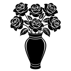 bouquet of roses in vase