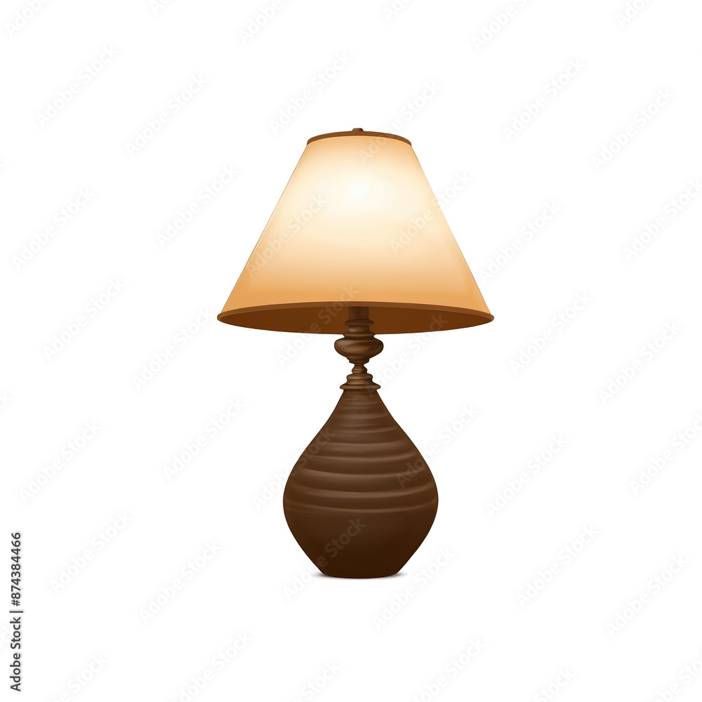 Poster A bronzecolored lamp with a spiral design featuring a bowlshaped shade resting on top of the spiral..