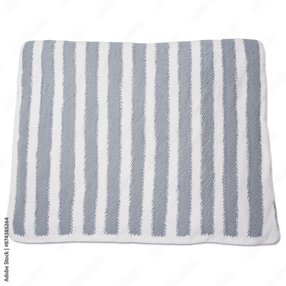Poster A lightweight knit blanket with a herringbone design and a soft touchable feel..