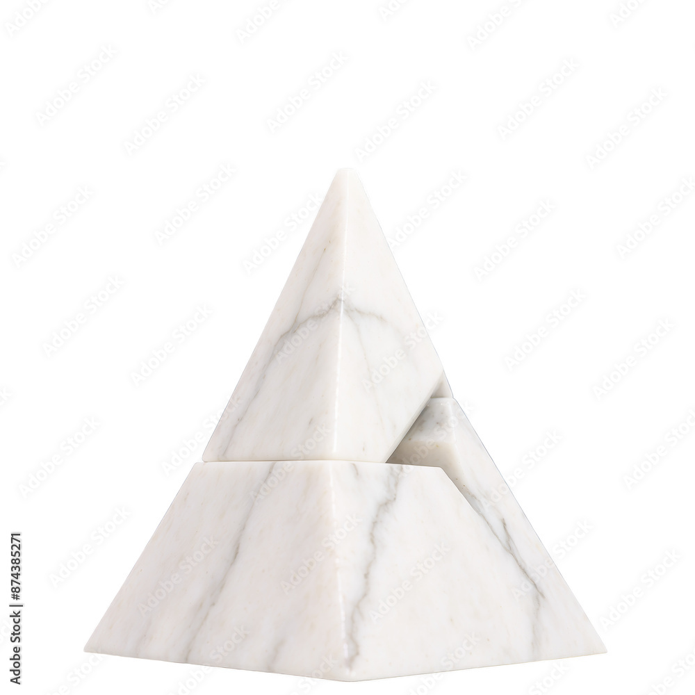 Aufkleber A pyramidshaped diffuser made of white marble with a small opening at the top and a circular base. The natural ing of the marble gives it a unique appearance..