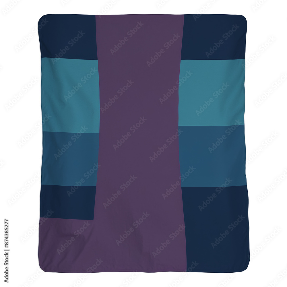 Poster A soft plush blanket with a ribbed texture and a cool calming color scheme..