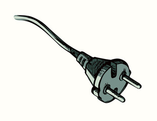 Vector drawing. Plug for electrical outlet