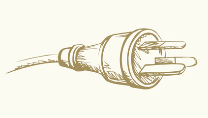 Vector drawing. Plug for electrical outlet