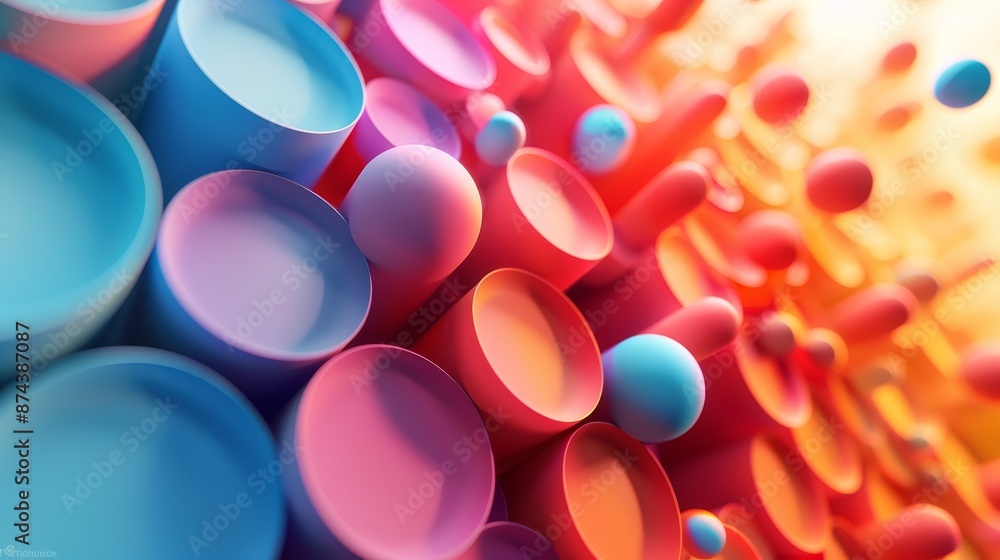 Poster color gradients modern design: a 3d image showcasing modern design elements with color gradients