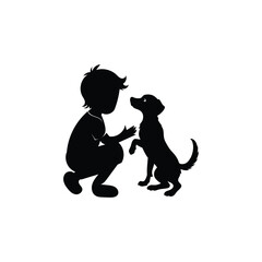 black and white dog dog, silhouette, animal, vector, cat, pet, black, illustration, dogs, isolated, puppy, white, training, 