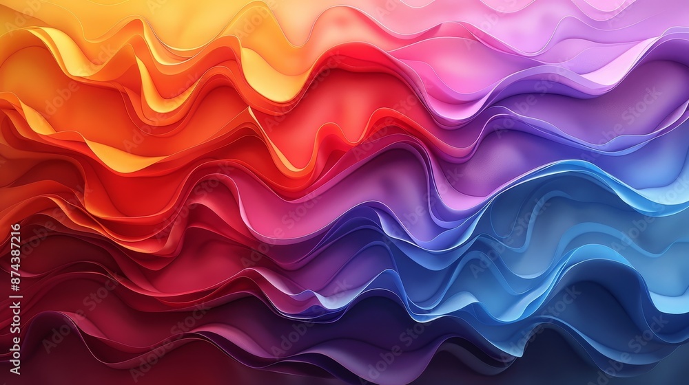 Poster gradient art colorful expression: a 3d illustration capturing the vibrant and colorful expression of