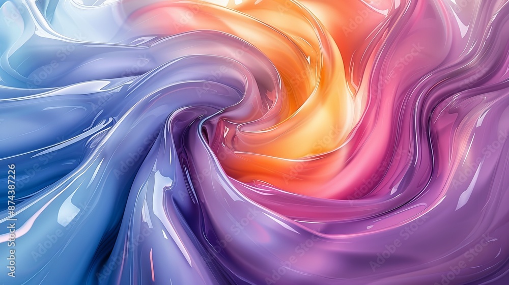 Aufkleber gradient art creative expression: a 3d illustration representing the creative expression found in gr