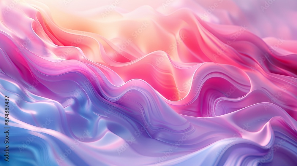 Aufkleber gradient backgrounds abstract: a 3d illustration showcasing abstract gradient backgrounds