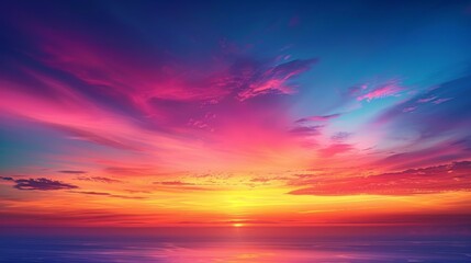 Fototapeta premium Sky Gradients Sunset: An illustration depicting the colorful gradient in the sky during sunset