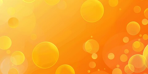 A vibrant yellow-orange gradient background filled with various sizes of translucent, glowing bubbles.