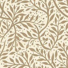 Elegant Botanical Branches and Berries Design on Dark Background