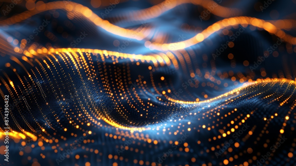 Poster futuristic digital landscape for tech and innovation concepts generative ai