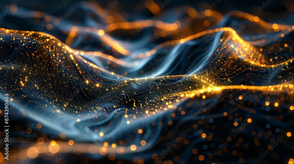 Poster futuristic digital landscape for tech and innovation concepts generative ai
