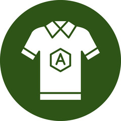 Shirt Glyph Green Circle Icon