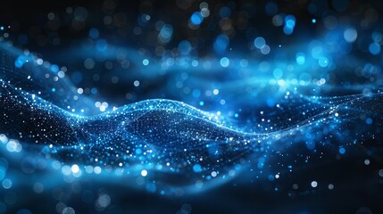 Digital Data Transfer Concept on Black Background Generative AI