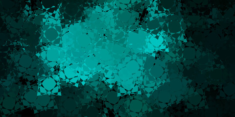 Obraz premium Dark Green vector background with polygonal forms.