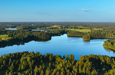Bay Lake Eikša.  Nature of Latvia, Latgale.