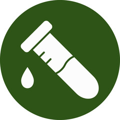 Blood Test Glyph Green Circle Icon