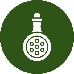 Potion Glyph Green Circle Icon