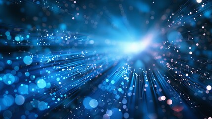 Fast Data Transfer Concept on Blue Background Generative AI