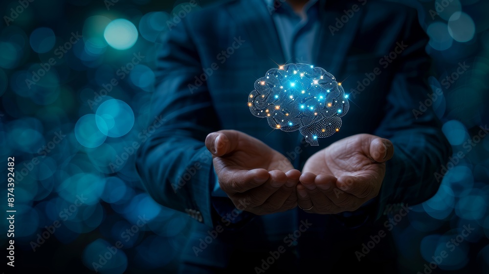 Poster artificial intelligence concept for business generative ai