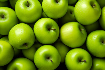 green apples lots tasty juicy background