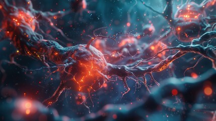 Artificial Brain Synapses Concept Generative AI