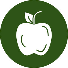 Apple Glyph Green Circle Icon