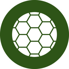 Obraz premium Football Glyph Green Circle Icon
