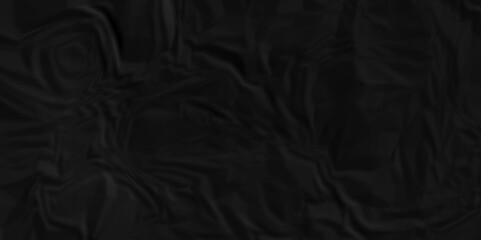Dark black wrinkly backdrop paper background. panorama craft wrinkly paper texture background, crumpled.	
