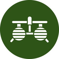 Surgical Glasses Glyph Green Circle Icon