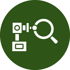 Slit Lamp Glyph Green Circle Icon