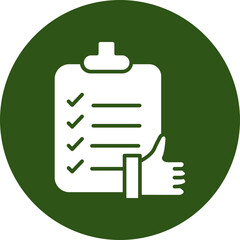 Agreement Glyph Green Circle Icon