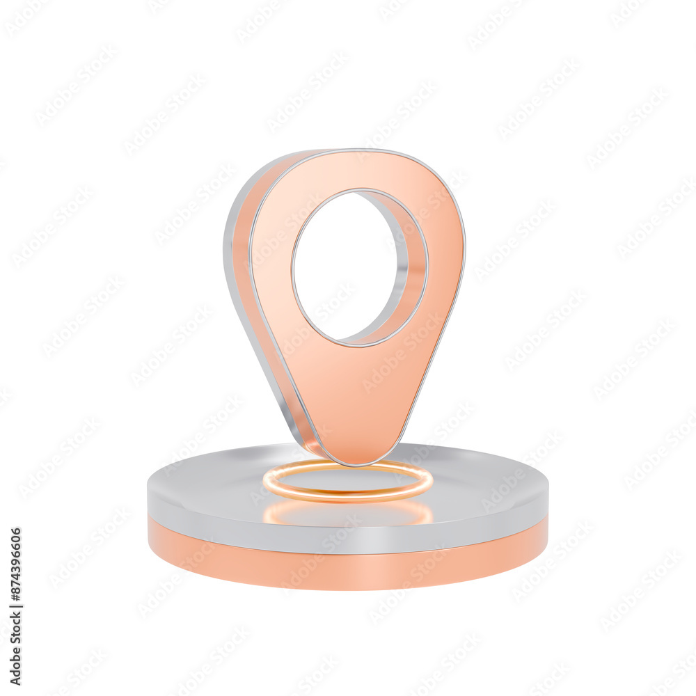 Aufkleber 3d rendered illustration of a gps maps pointer icon