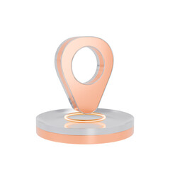 3d rendered illustration of a gps maps pointer icon