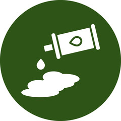 Fototapeta premium Oil Spill Glyph Green Circle Icon