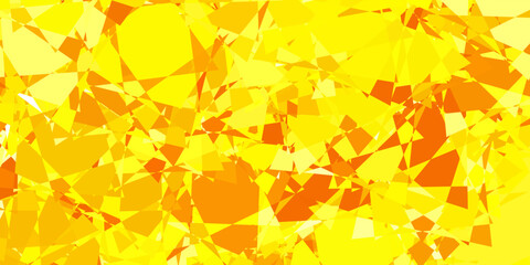 Dark Yellow vector pattern with polygonal shapes.