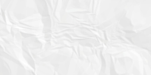 White fabric crushed textured crumpled. panorama craft wrinkly paper texture background, crumpled pattern texture.