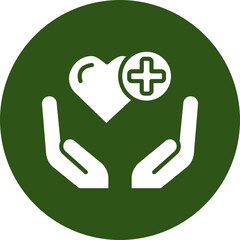 Obraz premium Healthcare Glyph Green Circle Icon