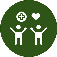 Community Glyph Green Circle Icon