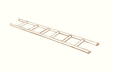 Ladder. Vector pen drawing icon