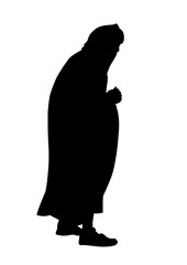 Vector drawing. Man in ancient clothes