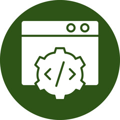 Build Glyph Green Circle Icon