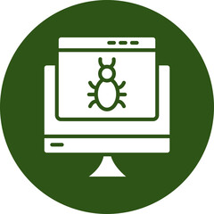 Debug Glyph Green Circle Icon