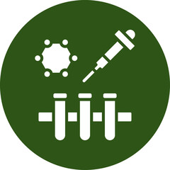 Disruption Glyph Green Circle Icon