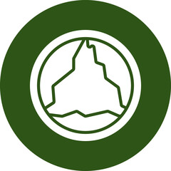 Arotic Stenosis Vector Glyph Green Circle Icon