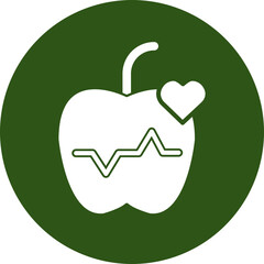 Diet Vector Glyph Green Circle Icon